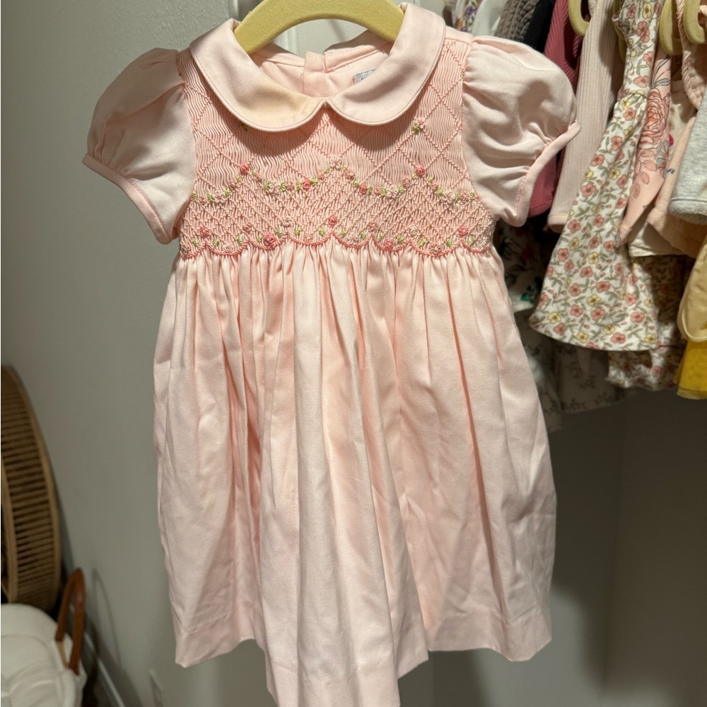 Luli & Me smocked dress 9M